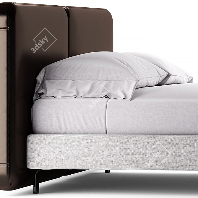 Elegant Tatlin Bed by Minotti 3D model image 3