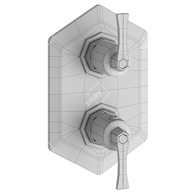 Cisal Cherie Concealed Thermostatic Shower Faucet 3D model image 2