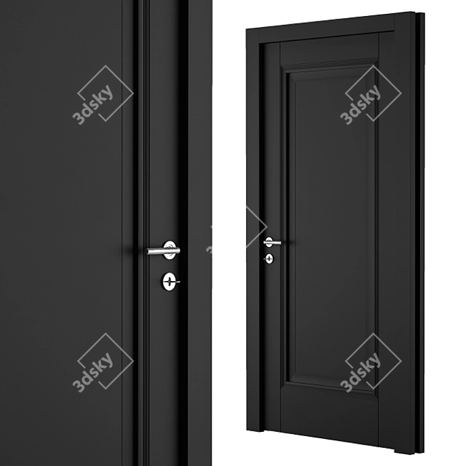 Elegant Classic Door Model 3D model image 2