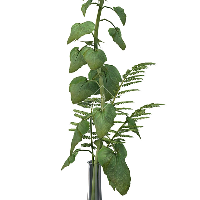 Sunflower in Vase 3D model image 3