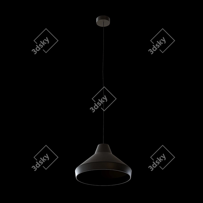 Elegancka lampa wisząca CAT'S HAT – czarna 3D model image 3