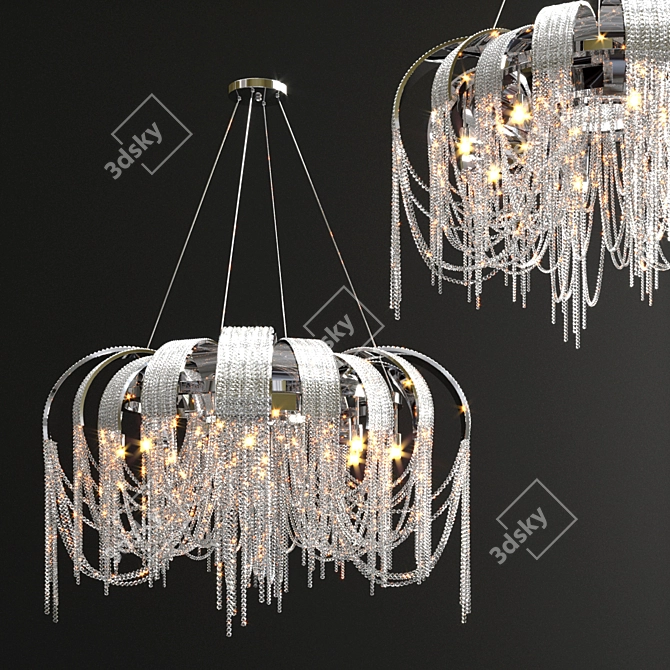 Elegant Crystal Chandelier 3D model image 1