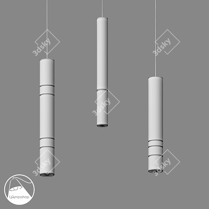 Elegant Heyday Pendant Chandelier 3D model image 2