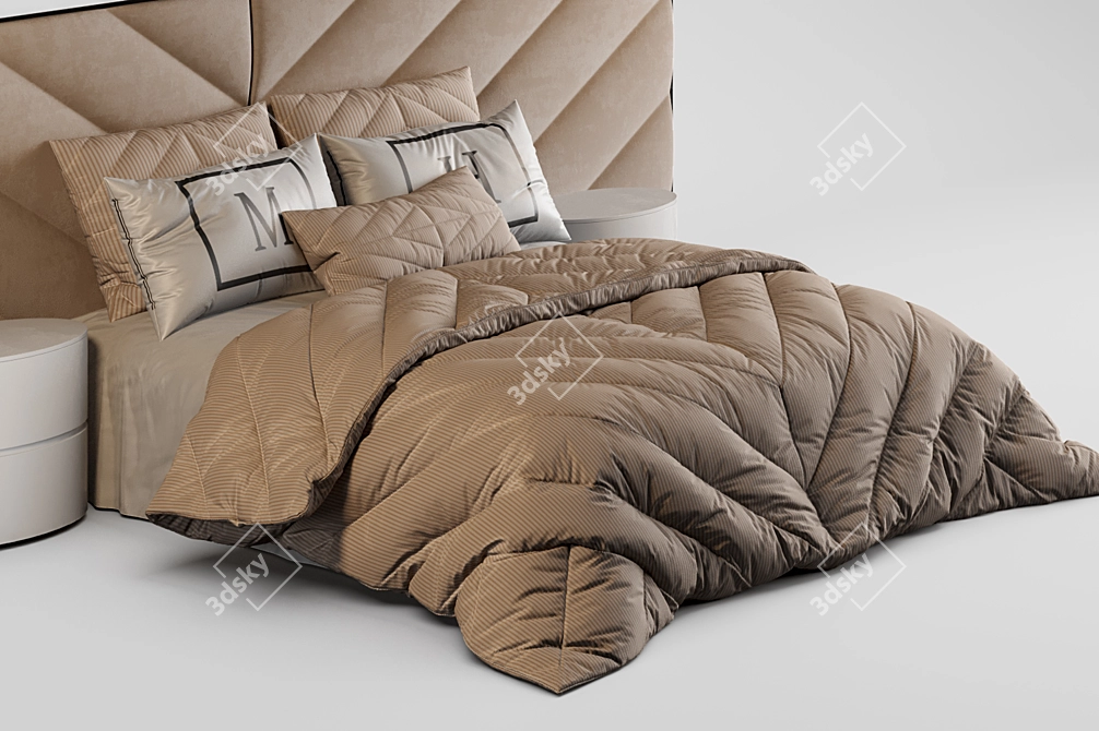 Modern London Bed 3D model image 4