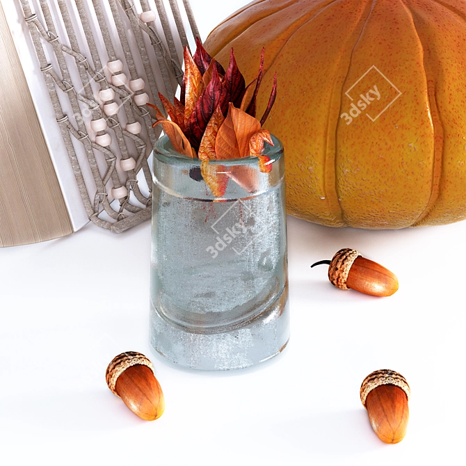 Autumn Harvest Decor Set 3D model image 2