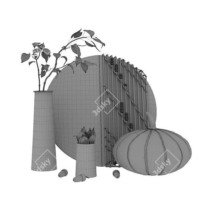 Autumn Harvest Decor Set 3D model image 4