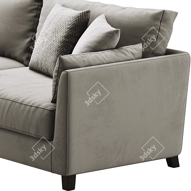 Elegant Meridiani Bisse Sofa 3D model image 4