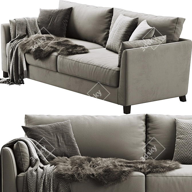 Elegant Meridiani Bisse Sofa 3D model image 5