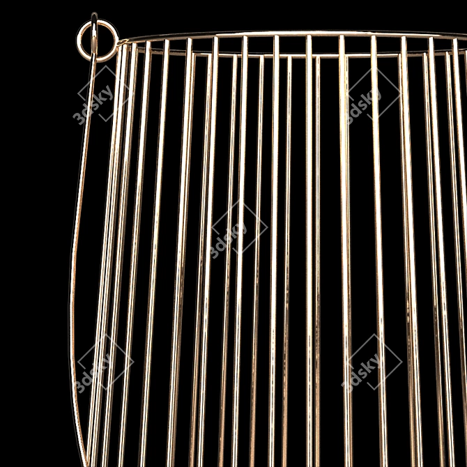 Golden Rods Decorative Lantern 3D model image 2