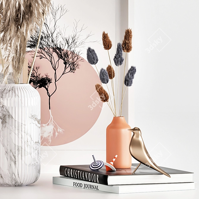 Boho Vibes Decorative Set 3D model image 2