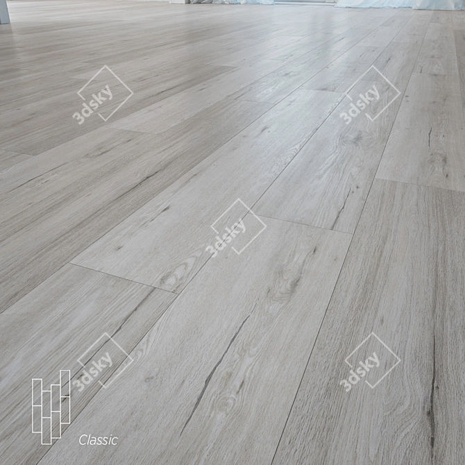 Engelberg Oak Floor: Authentic, Durable, Stylish 3D model image 1