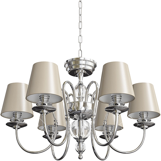 Elegant 6-Light MW-LIGHT Chandelier 3D model image 2