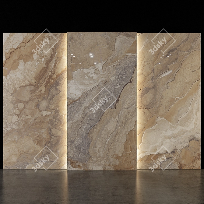 Marble Stone Set 97: Elegant & Durable 3D model image 1