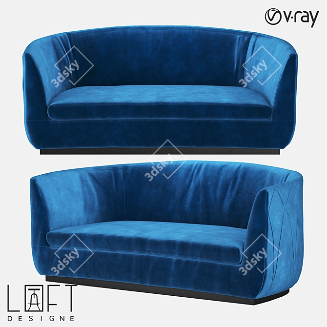 Elegant LoftDesigne 1691 Sofa 3D model image 1