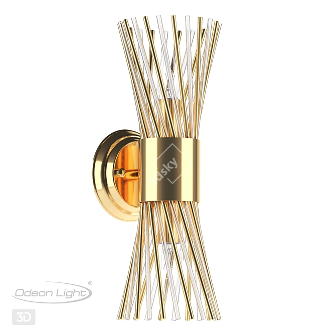 Hall Orta 2-Light Odeon Wall Sconce 3D model image 1