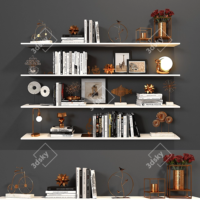 Modern Shelf Unit: Vray & Corona 3D model image 1