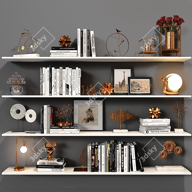 Modern Shelf Unit: Vray & Corona 3D model image 5