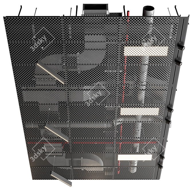 SAS International Industrial Ceiling 3D model image 1