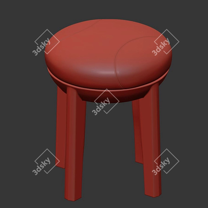 Elegant Poney Stool by Christian Liaigre 3D model image 2