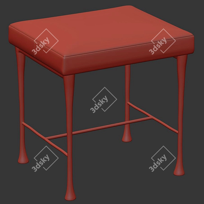 Sophisticated Christian Liaigre Sud Stool 3D model image 2