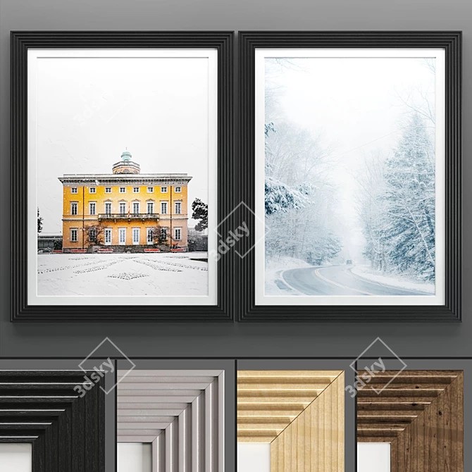 Elegant Art Frame Collection 3D model image 1