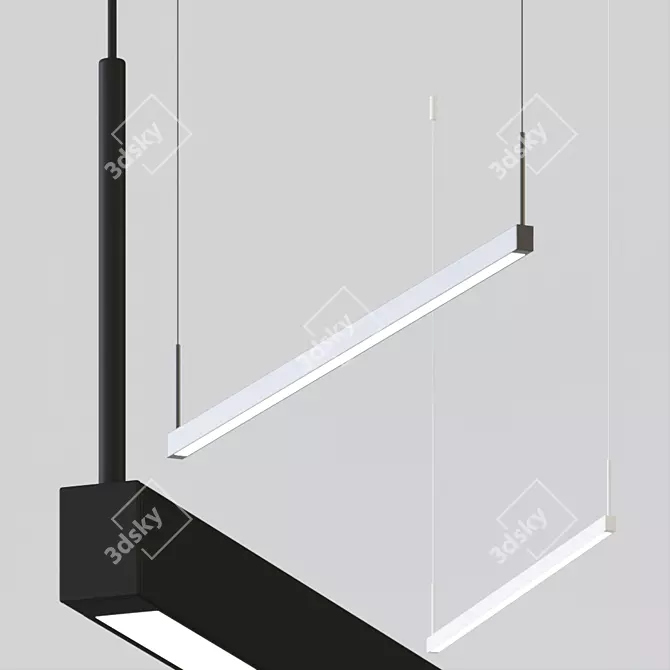 Sleek LED Pendant by Sonneman 3D model image 3