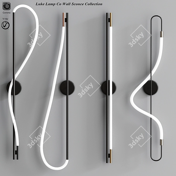 Modern Minimalist Wall Sconces 3D model image 1