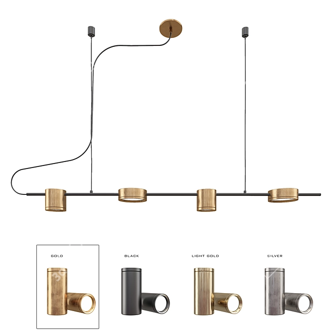 Sleek Track Light Collection 3D model image 4