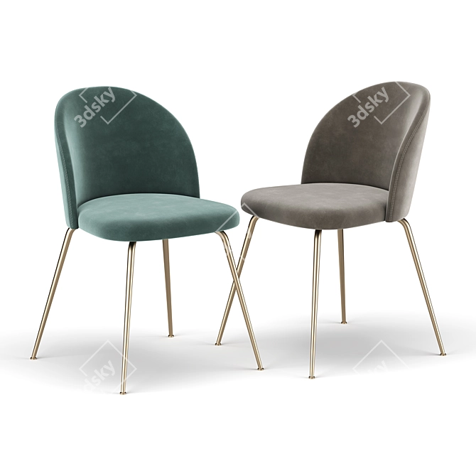 Elegant Iris Chair - Russian Translation 3D model image 4