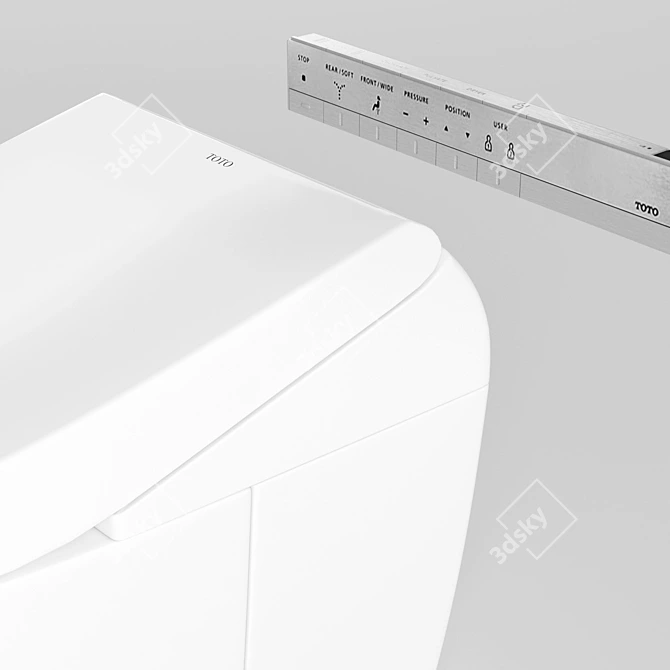 TOTO NEOREST AH Toilet: Electronic, wall-mounted with Remote Control 3D model image 2