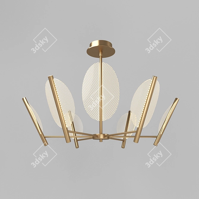 Praia Brass Acrylic Pendant 3D model image 1