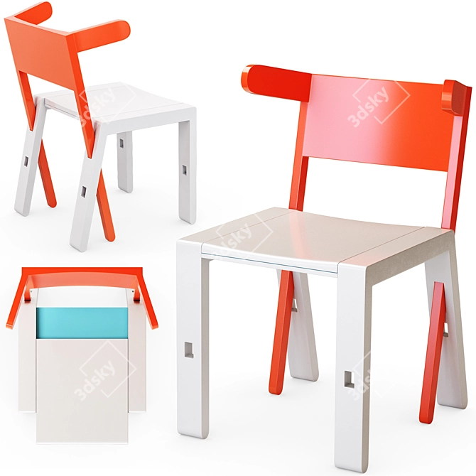 SuperBambi Chair: Versatile Transformable Seating 3D model image 1