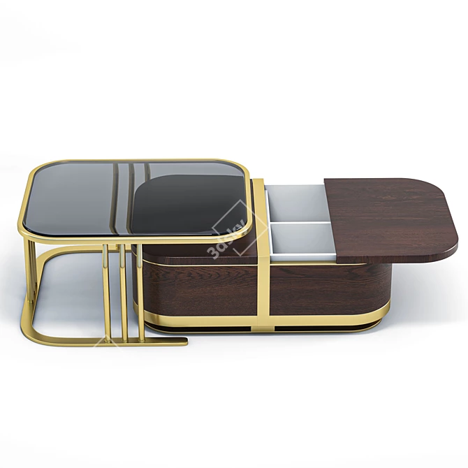 Modern Nesting Coffee Table 3D model image 3