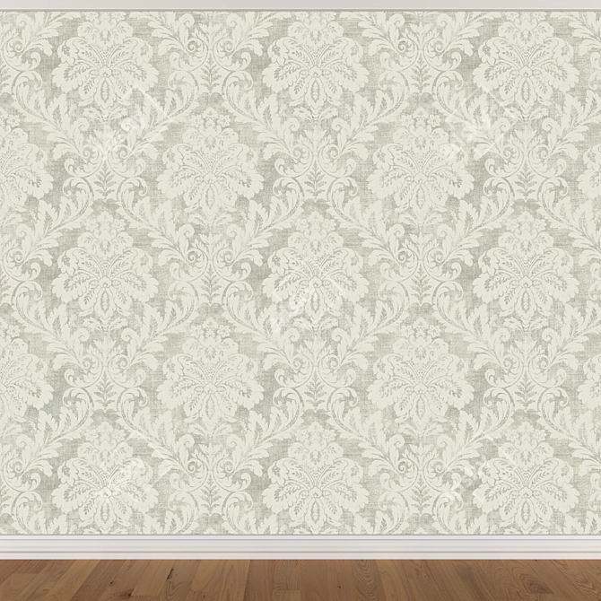 Seamless Wallpaper Set: 3 Colors 3D model image 2