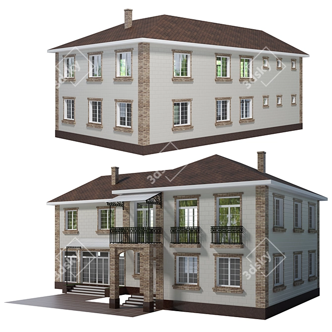 Spacious Private Residence 3D model image 1