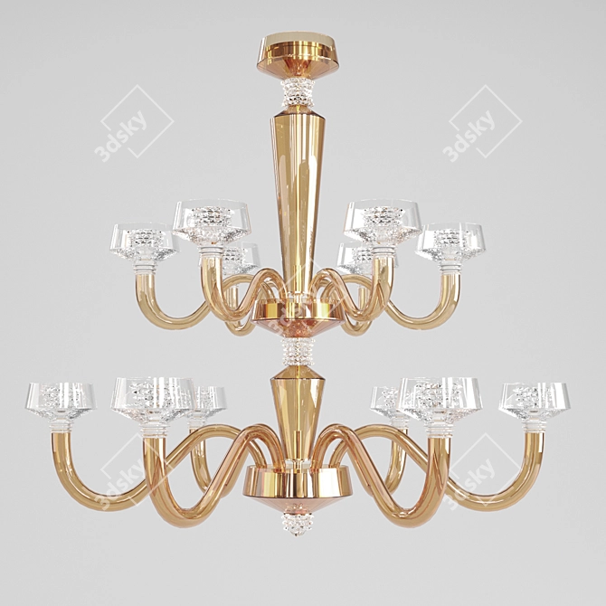 Rosati_L Crystal Chandelier 3D model image 1