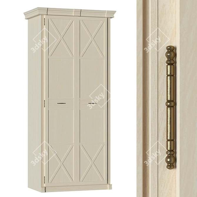 Country Charm Wardrobe 3D model image 1