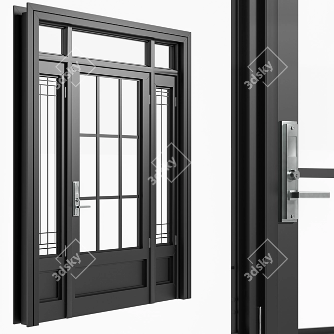 Elegant Vintage Door: Timeless Design 3D model image 1