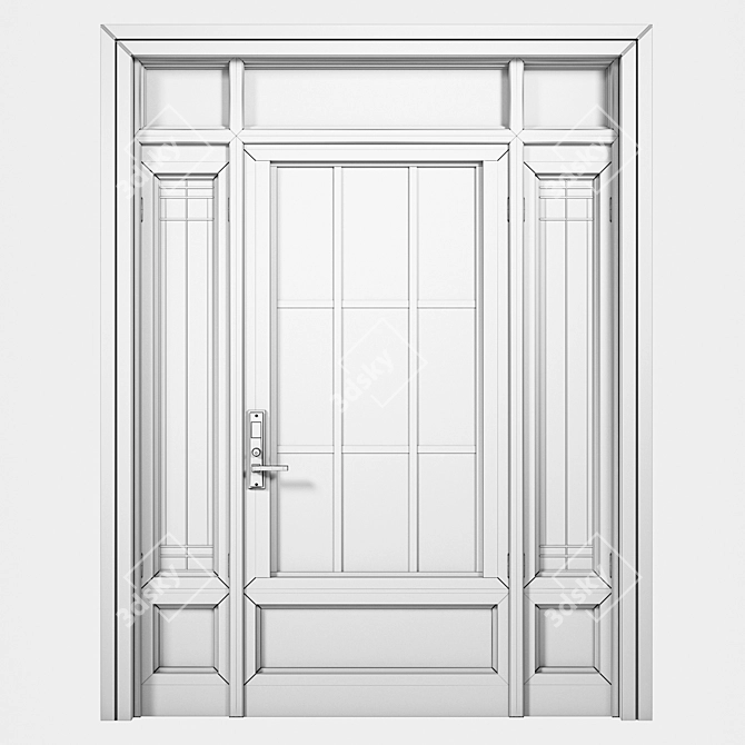 Elegant Vintage Door: Timeless Design 3D model image 3