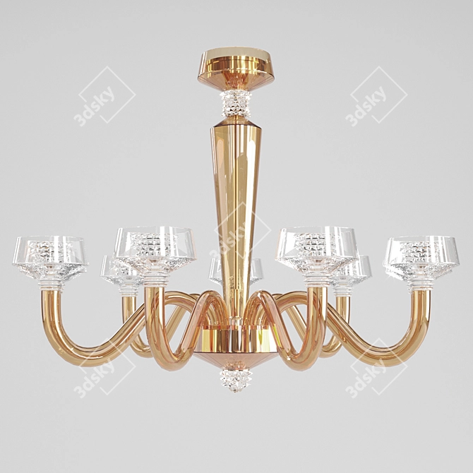 Elegance Unveiled: Rosati Chandelier 3D model image 1