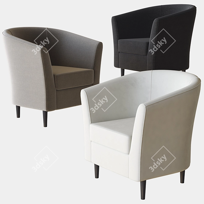 West Elm Mila Armchair: Modern Elegance for Your Home 3D model image 1