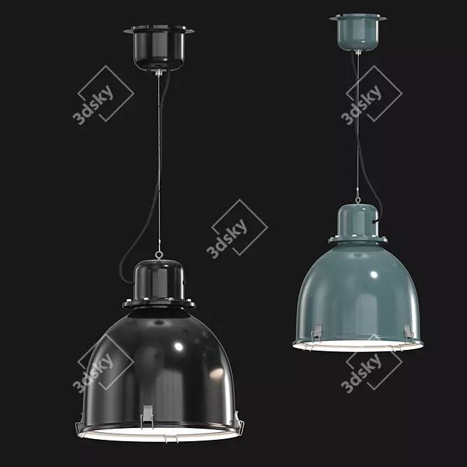 Svartnora Pendant Lamp: Black Elegance 3D model image 1