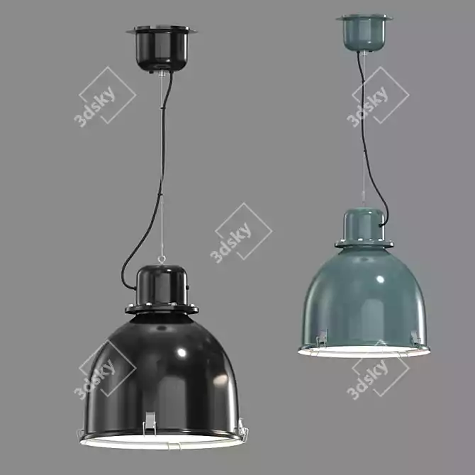 Svartnora Pendant Lamp: Black Elegance 3D model image 4