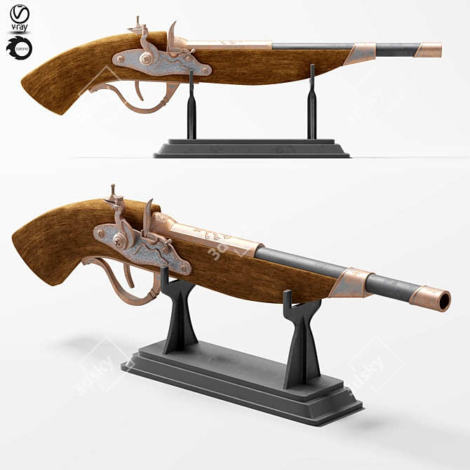 Decorative Gun 6s: Exquisite Firearms 3D model image 1