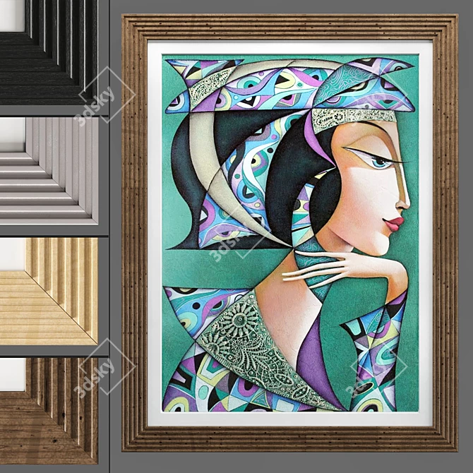 Modern Art Frame 545 50x70cm 3D model image 2