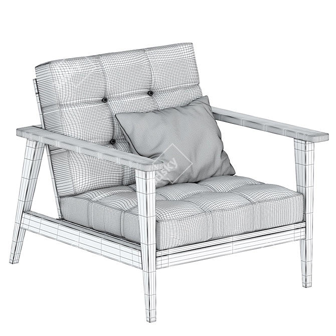 Elegant Armchair with Sleek Design 3D model image 5
