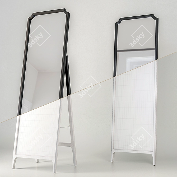 Dantone Home Le Visage Mirror: Stylish Freestanding Design 3D model image 3