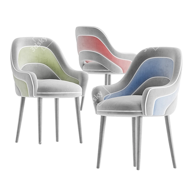 Elegant Charisse Dining Chair 3D model image 1