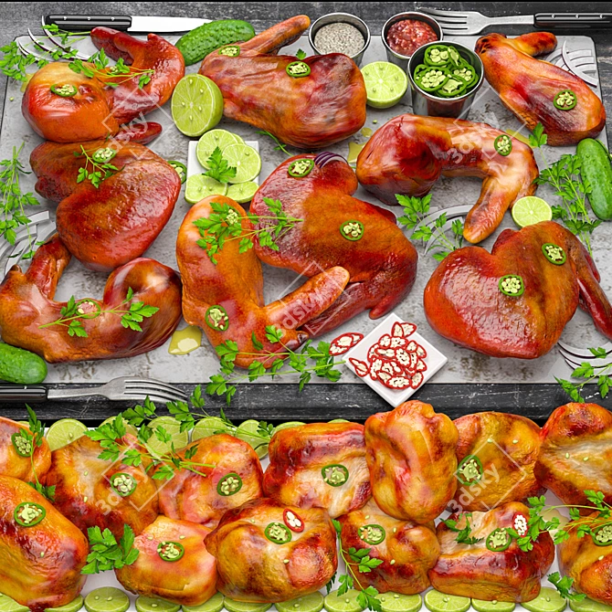 Smoked Chicken Wing Set

Smoky Wing Delight
Tempting Smoked Wings
Savor the Smoked Wing Set 3D model image 3