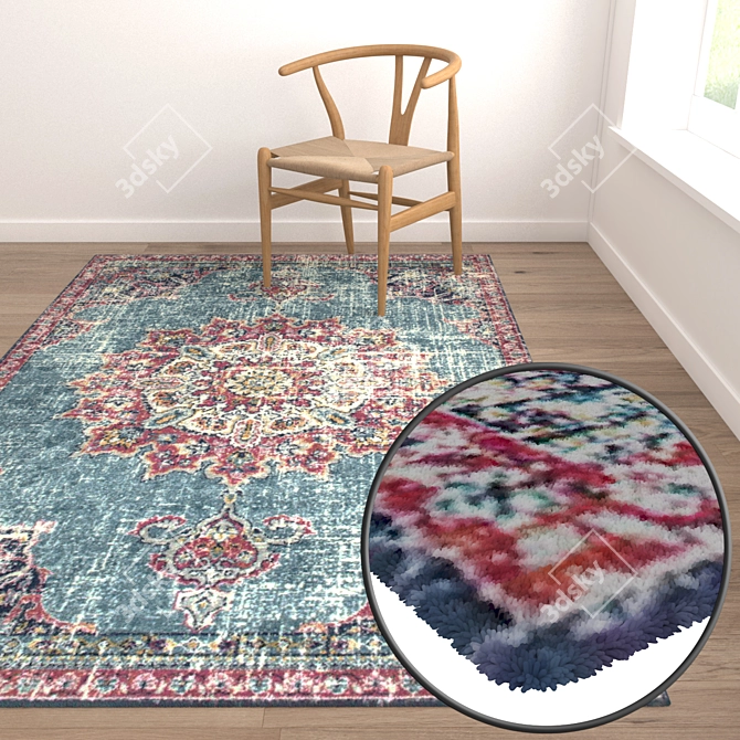 Luxury Carpet Set: High-Quality Textures for Close and Distant Shots 3D model image 5